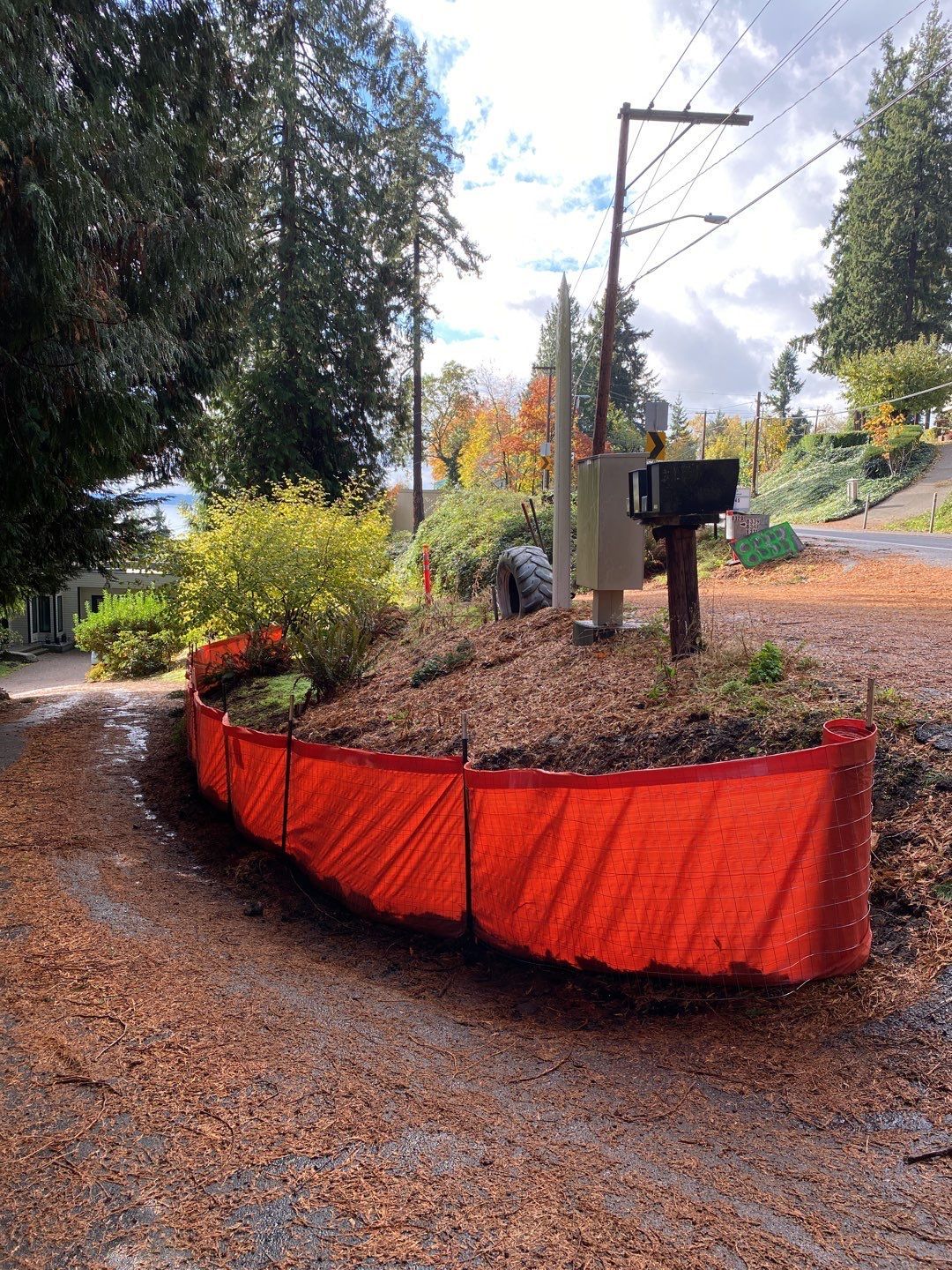 10 Erosion control on a shoulder slope