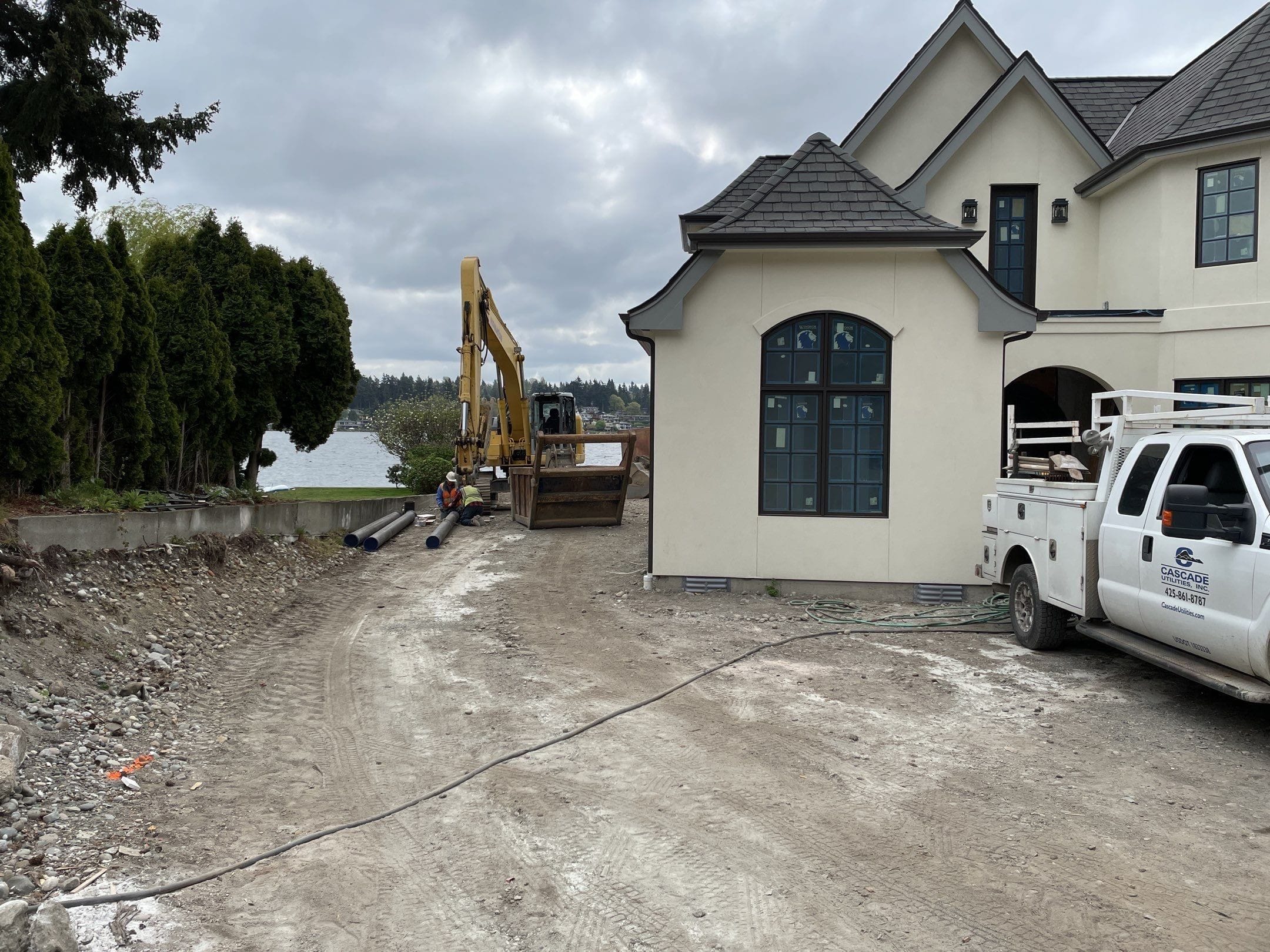 Before utility installation of second home site